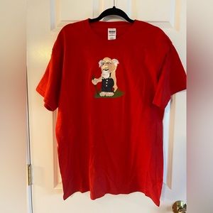 Gilden Heavy 100% Cotton Embroidered Knome T-Shirt. NWOT.